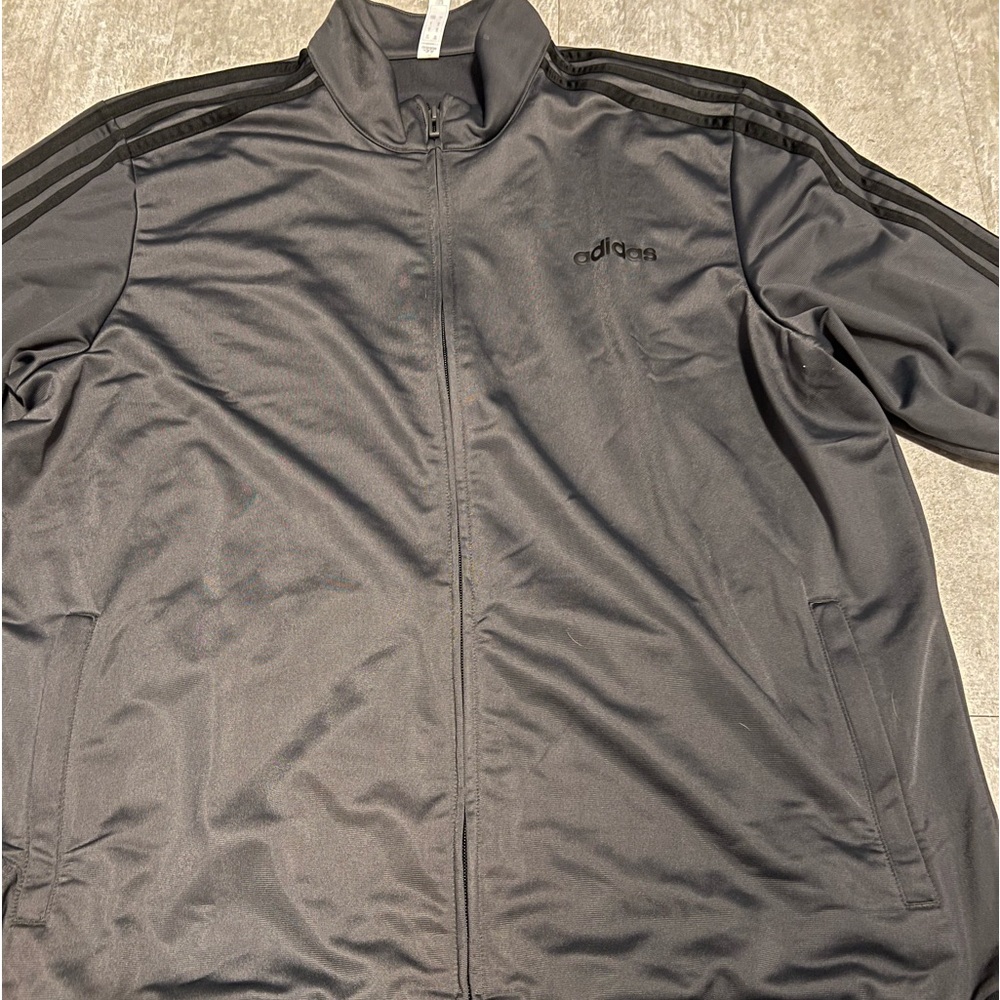 Grey And Black Adidas jacket